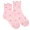 Pack 1 pair floral socks + 1 pair 3d flower socks PINK