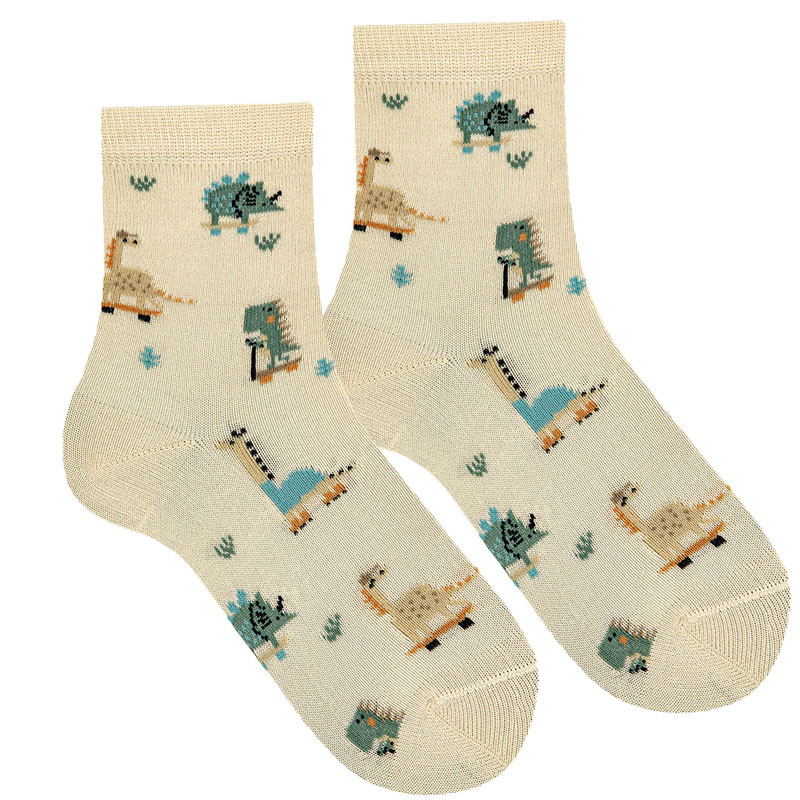 Chaussettes mini dinosaures brodés LIN