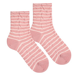 Striped socks with hearts...