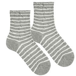 Striped socks with hearts...