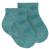 Non-slip ankle socks - circles STONE BLUE