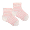 Short socks with relief PALE PINK
