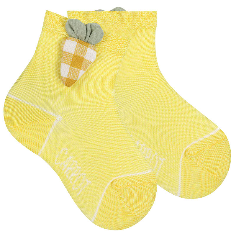 Short socks with carrot application LIMONCELLO