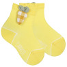 Short socks with carrot application LIMONCELLO