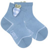 Short socks with carrot application BLUISH