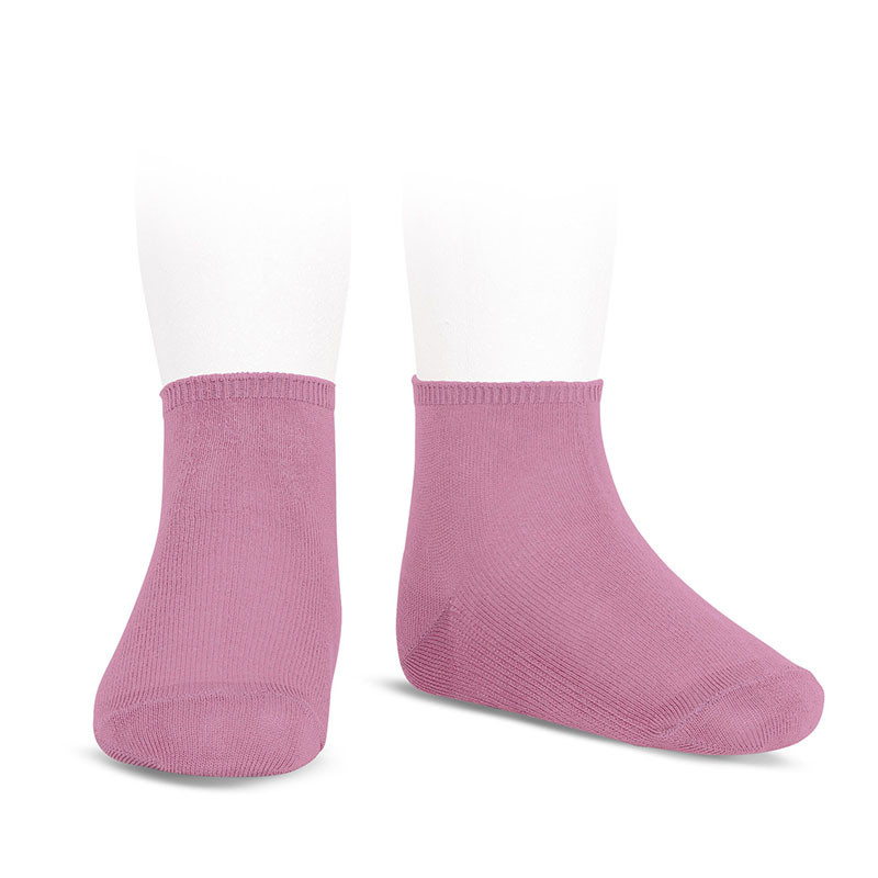 Socquettes en coton élastique ROSE BONBON