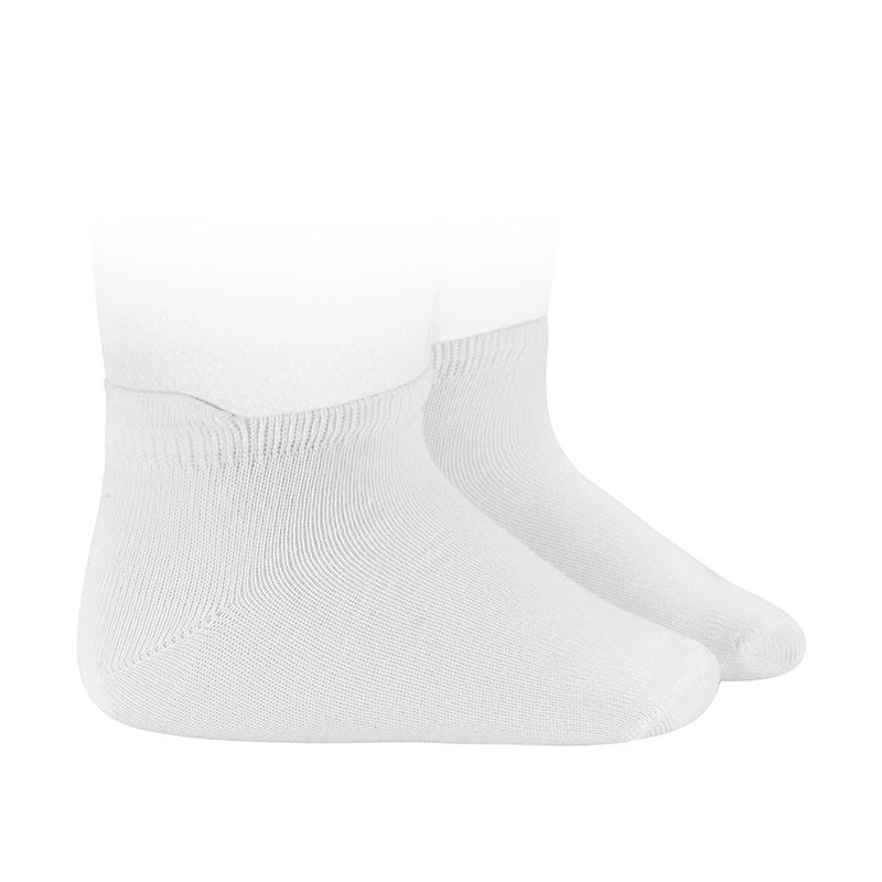 Modal plain stitch trainer socks WHITE