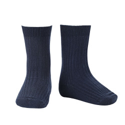 Modal rib short socks NAVY...