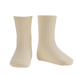 Modal rib short socks LINEN