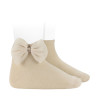 Ankle socks with tulle bow LINEN