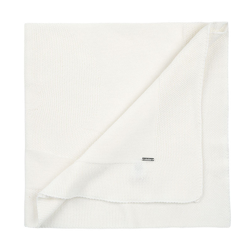Chale tricot point riz jacquard lapin CREME