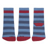 Striped barefoot socks with terry toe FRENCH BLUE