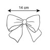 Hair clip with large grossgrain bow WHITE