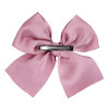 Hair clip with large grossgrain bow WHITE