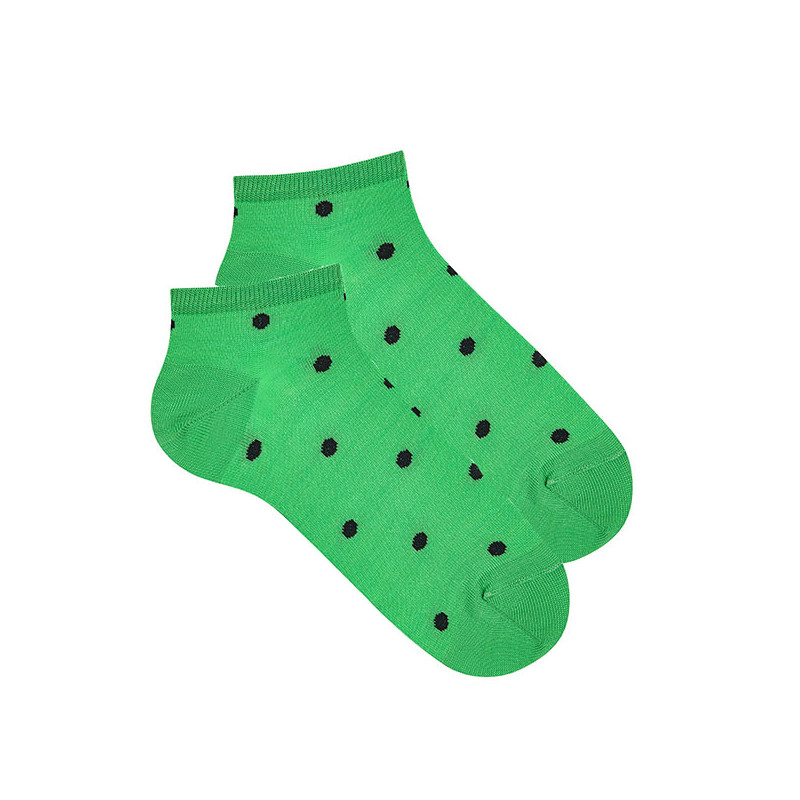 Polka dot print trainer socks ANDALUSIAN GREEN