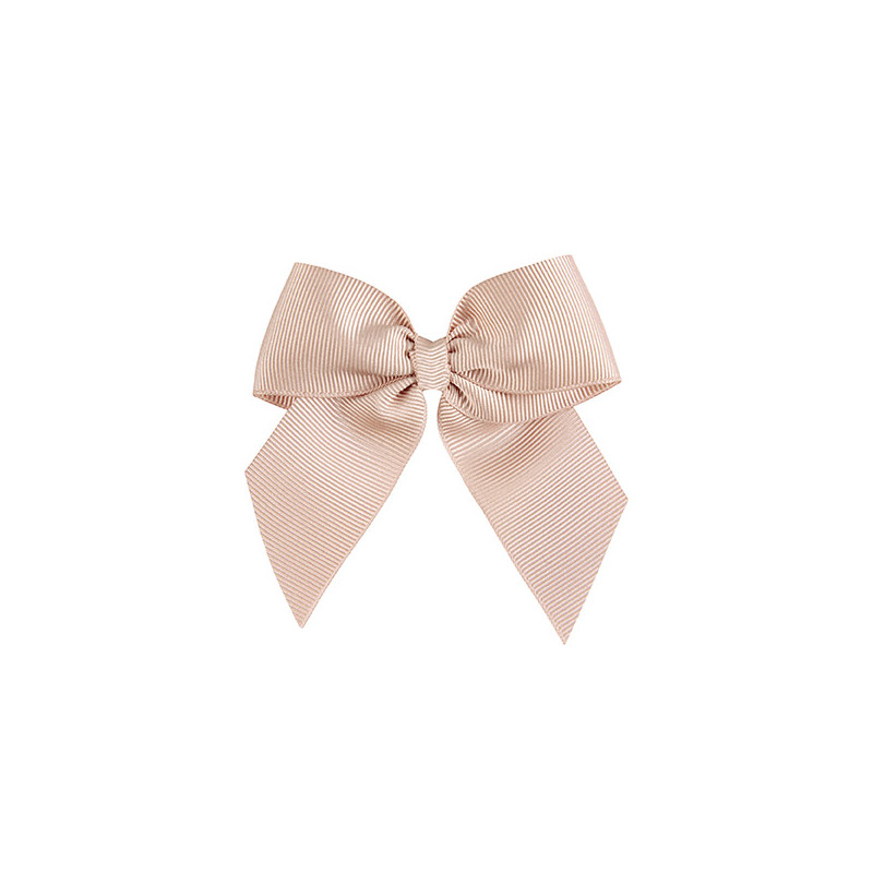 Hairclip with grossgrain bow NUDE