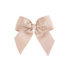 Hairclip with grossgrain bow NUDE