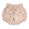 Culotte point mousse et gran noeud grosgrain NUDE