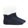 Modal plain stitch trainer socks NAVY BLUE