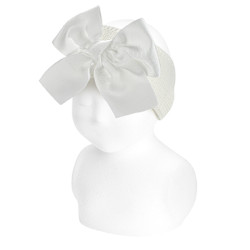 Garter stitch headband with...