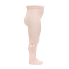 Leotardos punto liso con borlitas NUDE