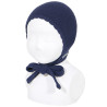 Cuffietta classica a punto legaccio BLU
