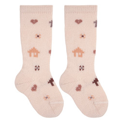 Merino wool blend knee...