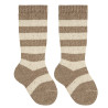 Striped tweed knee socks BROWN TWEED