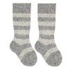 Striped tweed knee socks GREY
