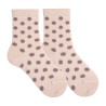 Merino wool blend socks with polka dots NUDE