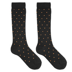 Meias altas lã merino com...