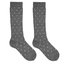 Meias altas lã merino com...