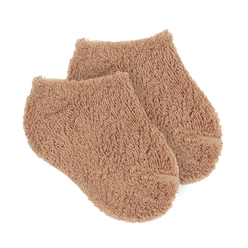 Sleep in socks  external terry trainer socks NOUGAT