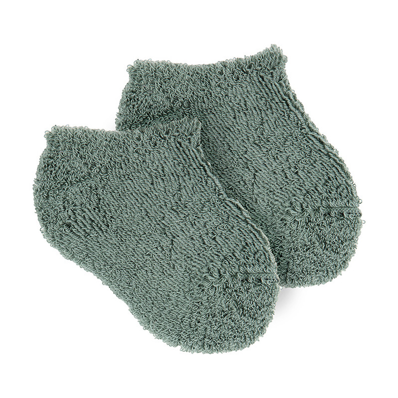Sleep in socks  external terry trainer socks LICHEN GREEN