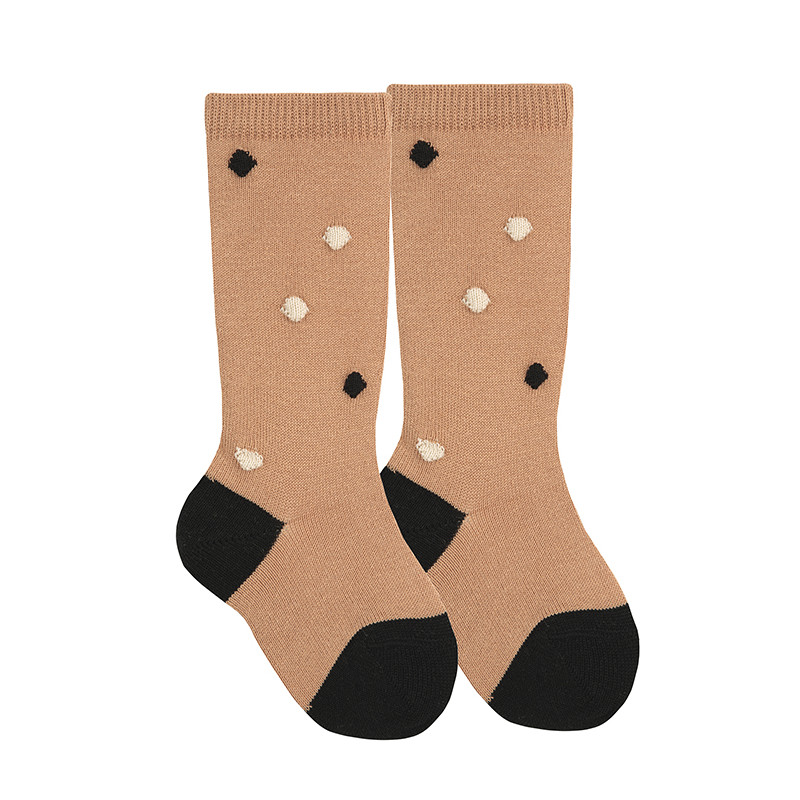 Chaussettes hautes à pompons colorés NOUGAT