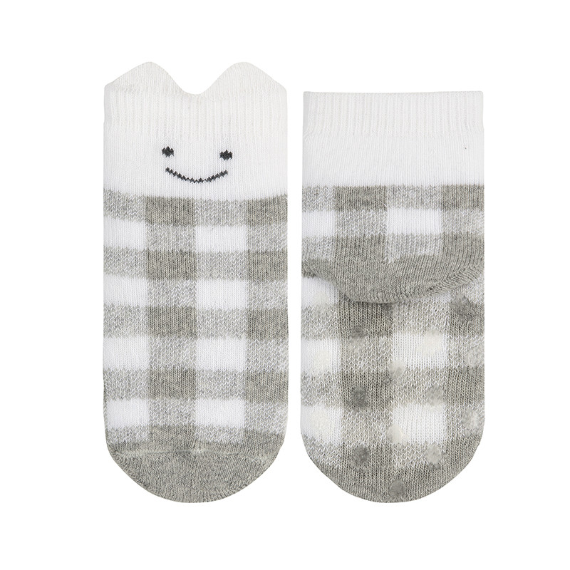 Mitjons antilliscants 3d amb quadres vichy BLANC