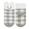 Chaussettes vichy antidérapantes avec ours 3d BLANC