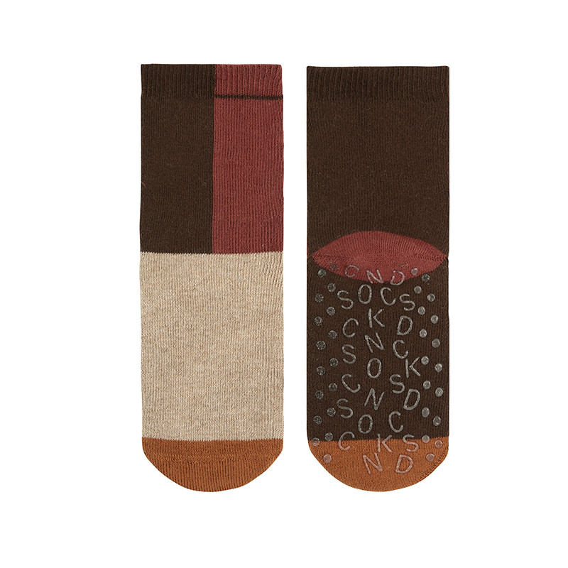 Calcetines antideslizantes abstracto MARRON