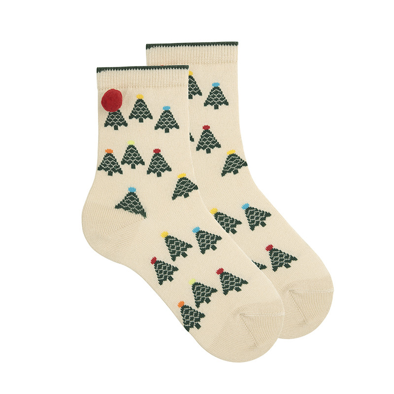 Calze albero di natale con nappa LINO