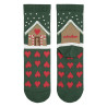 Gingerbread house christmas socks BOTTLE GREEN