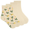 Pack: 1 par calcetines flores + 1 par lisos LINO