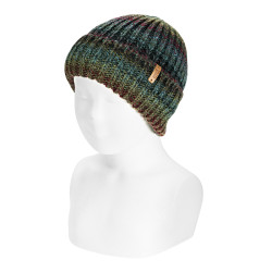 Merino wool blend bulky rib...