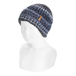 Merino wool blend bulky rib...