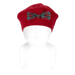 Garter stitch beret with...