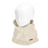 Flounced garter stitch snood scarf LINEN