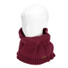 Flounced garter stitch snood scarf GARNET