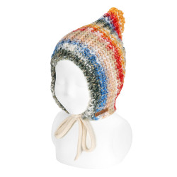 Bulky multicolour bonnet...