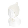 Cuffietta da elfo a punto links traforata LATTE