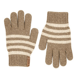 Tweed striped gloves BROWN...
