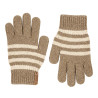 Tweed striped gloves BROWN TWEED